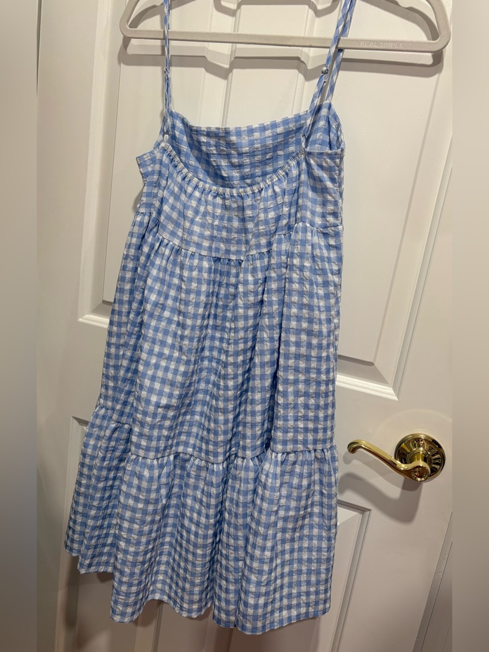 Petal and Pup Light Blue Gingham Sundress - Picture 2 of 4